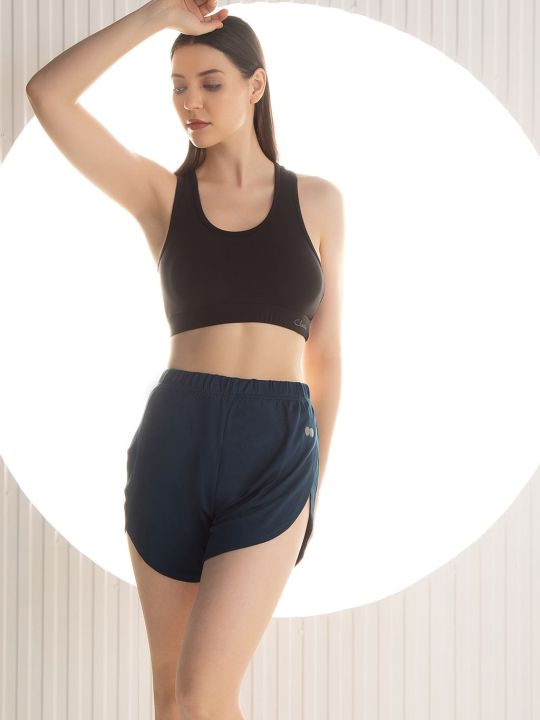 Comfort Fit Active Dolphin Shorts in Teal Blue