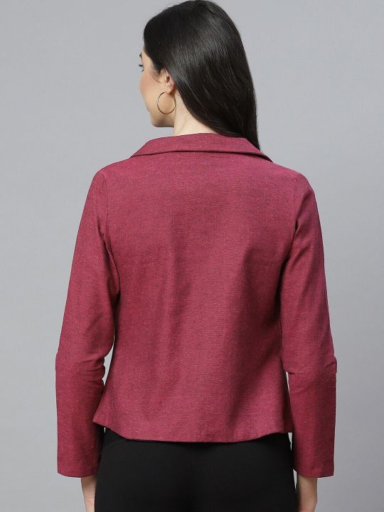 Cottinfab Women Single-Breasted Pure Cotton Formal Blazers