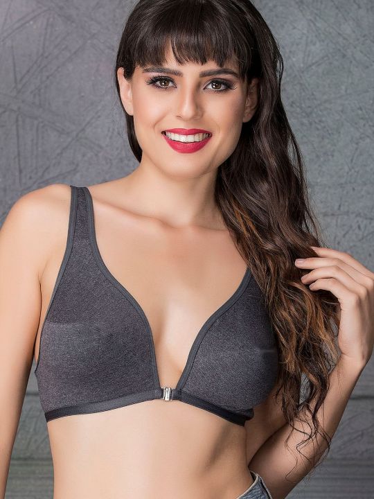Cotton Non-Padded Non-Wired Plunge Bra