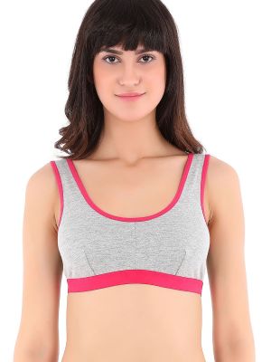 Cotton Non-Padded Non-Wired Sports Bra