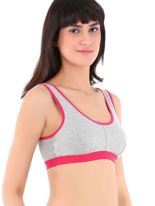 Cotton Non-Padded Non-Wired Sports Bra