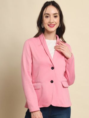 Darzi Women Fleece Single-Breasted Blazers