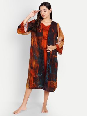 DECOREALM Satin Nightdress