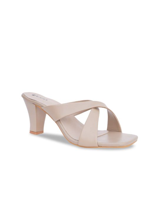 Denill Beige Kitten Sandals