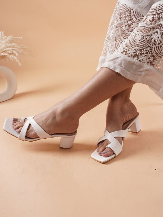 DressBerry Open Toe Block Heels