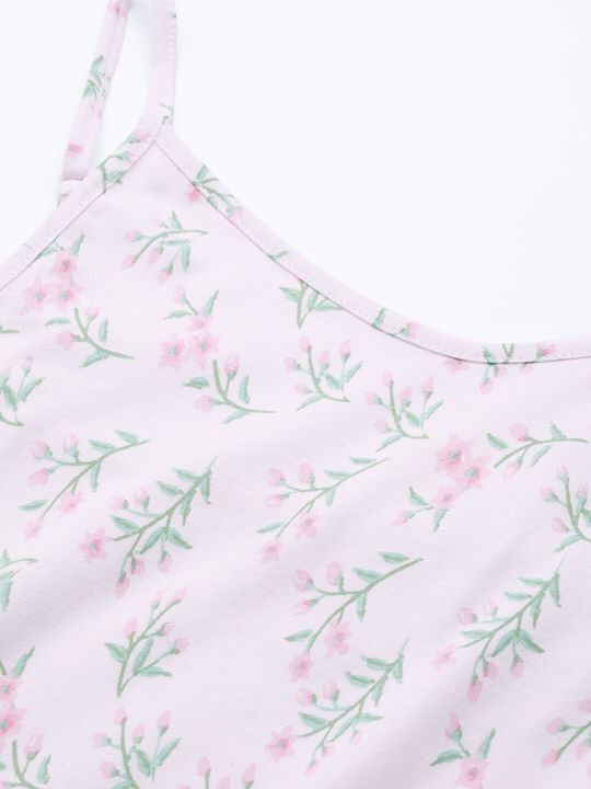 ETC Pink Printed Cotton Nightdress