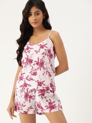 ETC Women Pink Floral Printed Shorts Set