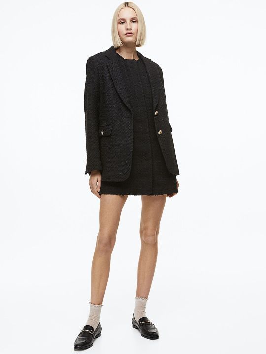 H&M Women Textured Blazer