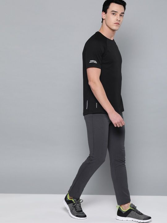HRX by Hrithik Roshan Men Black Rapid Dry Running T-shirt
