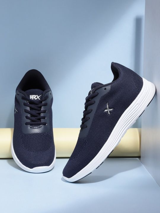 HRX by Hrithik Roshan Women Navy Blue Flex Woven Design Running Shoes