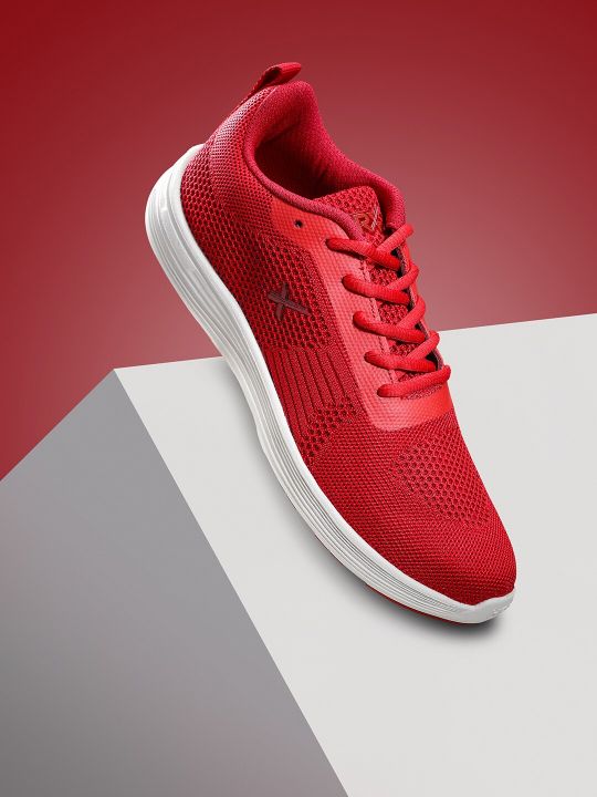 HRX by Hrithik Roshan Women Red Woven Design Running Shoes