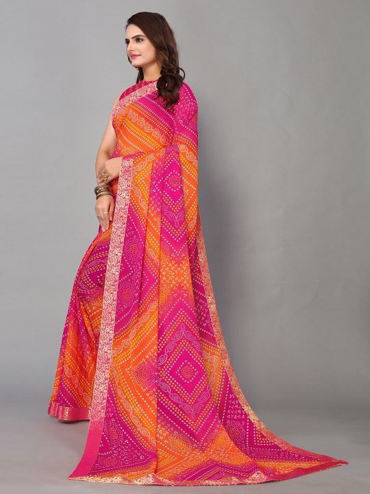 KALINI Bandhani Printed Saree
