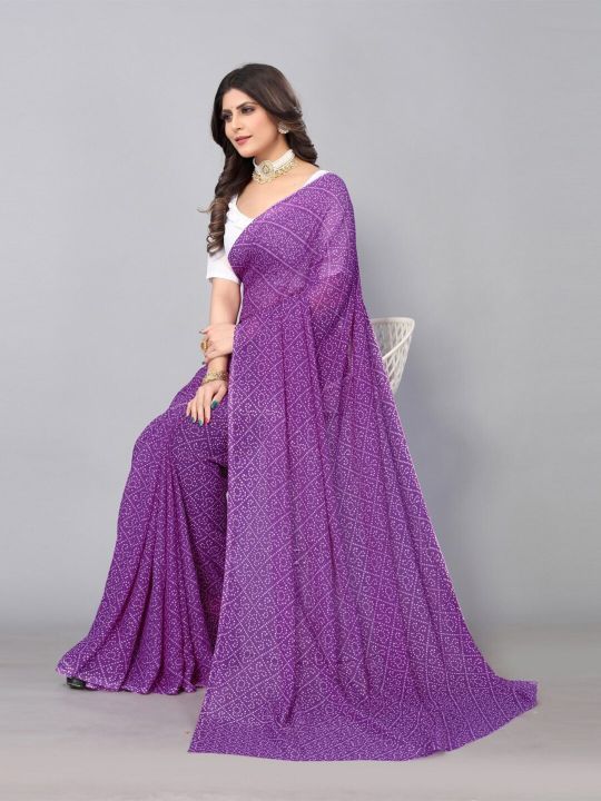 KALINI Bandhani Printed Saree