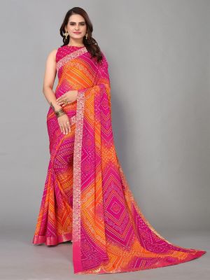 KALINI Bandhani Printed Saree