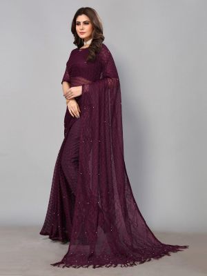 KALINI Embellished Brasso Saree