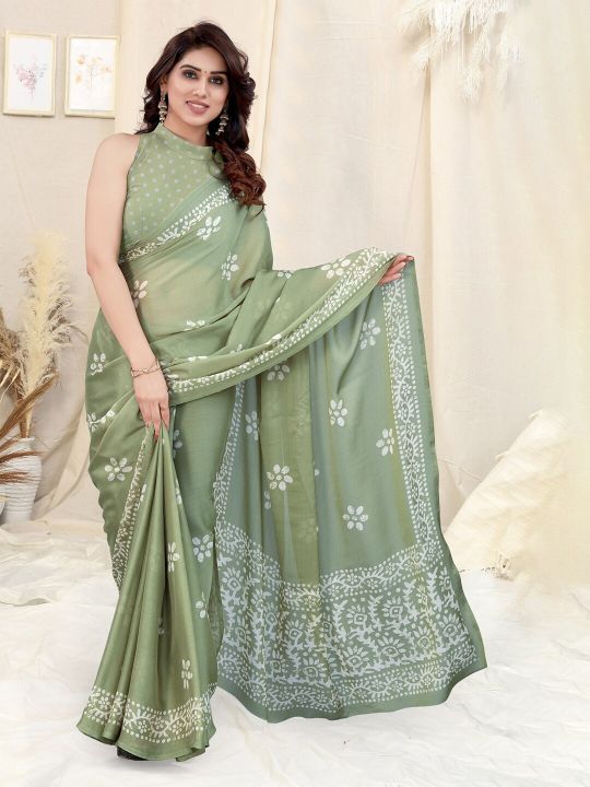 KALINI Printed Batik Saree