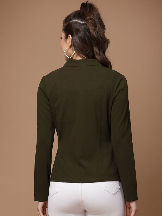 KASSUALLY Women Single-Breasted Canton Blazer