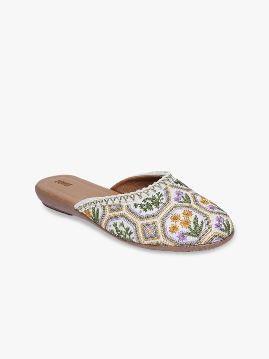 Kiana Women Off White Mojaris Flats