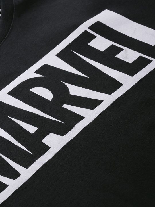 Kook N Keech Marvel Men Black Marvel Printed Round Neck Pure Cotton T-shirt