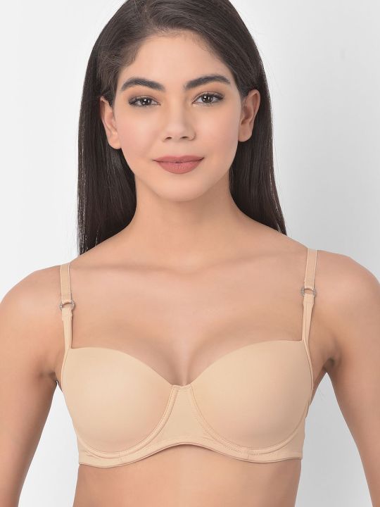 Level 1 Push-Up Underwired Full Cup Balconette T-shirt Bra in Nude