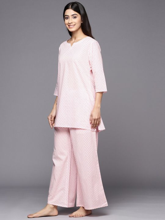 Libas Printed Cotton Night suit