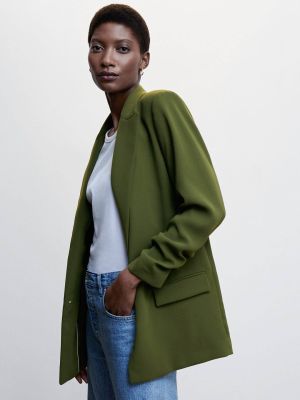 MANGO Oversized Sustainable Single-Breasted Blazer