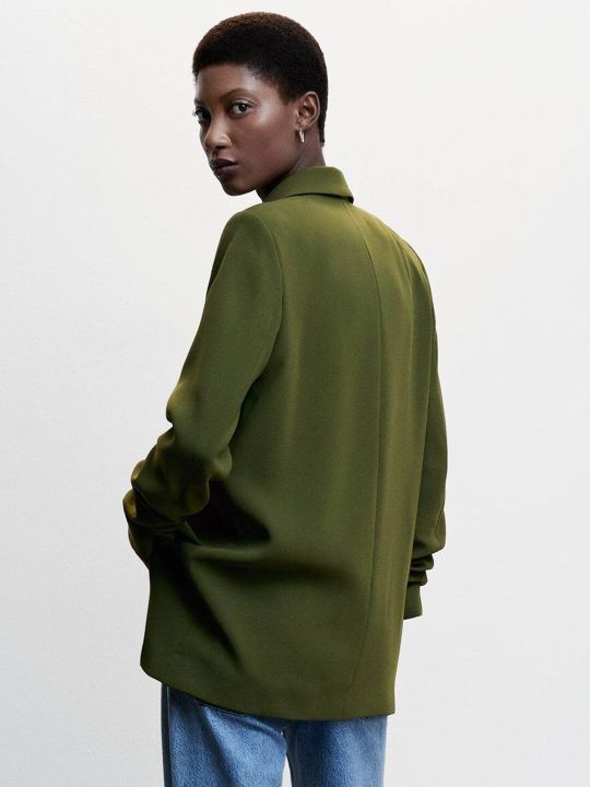 MANGO Oversized Sustainable Single-Breasted Blazer
