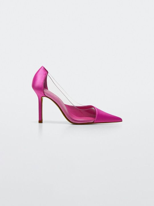 MANGO Pink Stiletto Heel Pumps