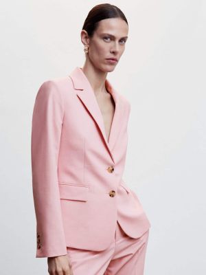 MANGO Shoulder Padded Single-Breasted Sustainable Blazer