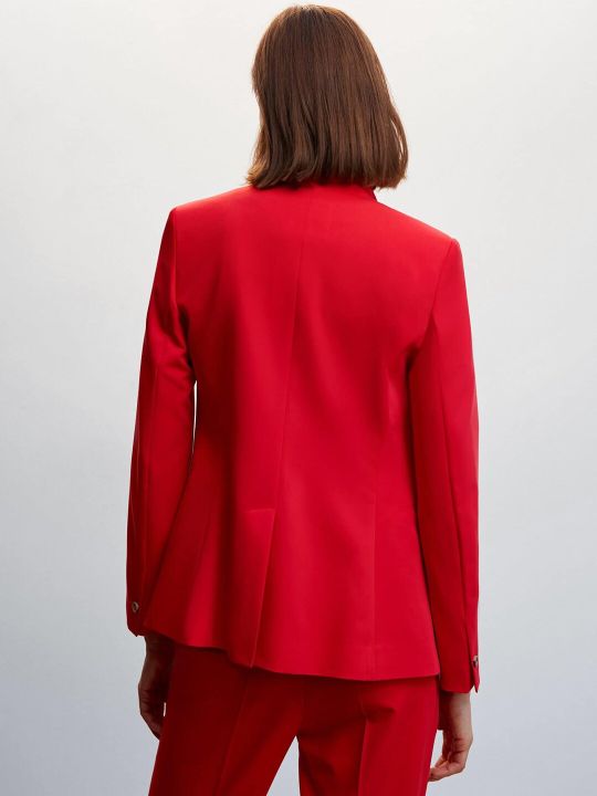 MANGO Sustainable Notched Lapel Single Breasted Regular Fit Blazer