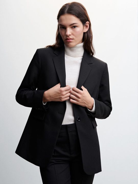 MANGO Sustainable Single-Breasted Blazer