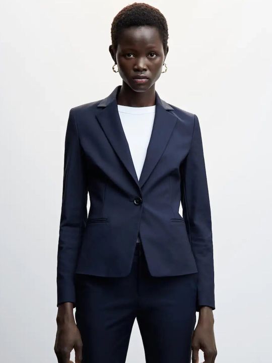 MANGO Sustainable Single-Breasted Blazer
