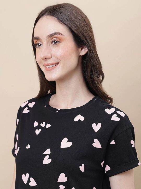 Marks & Spencer Conversational Printed Pure Cotton Night Suit