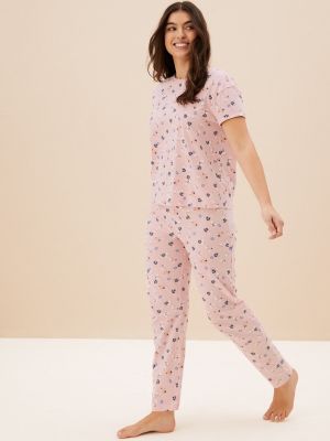 Marks & Spencer Women Floral Printed Pure Cotton Night Suit
