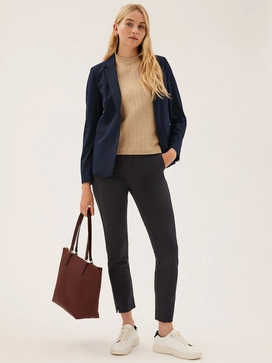 Marks & Spencer Women Single-Breasted Slim-Fit Formal Blazer