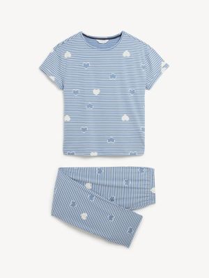 Marks & Spencer Women Striped Pure Cotton Night Suit