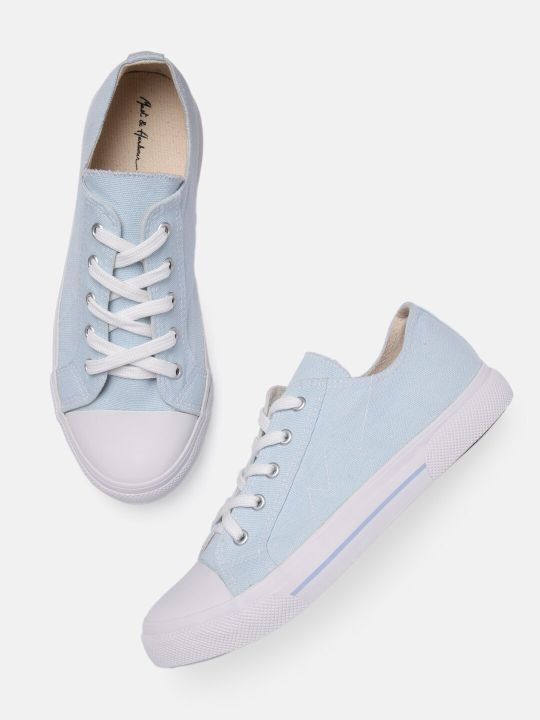 Mast & Harbour Women Blue Solid Sneakers
