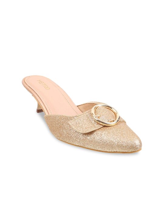 Metro Embellished Kitten Pumps Heels