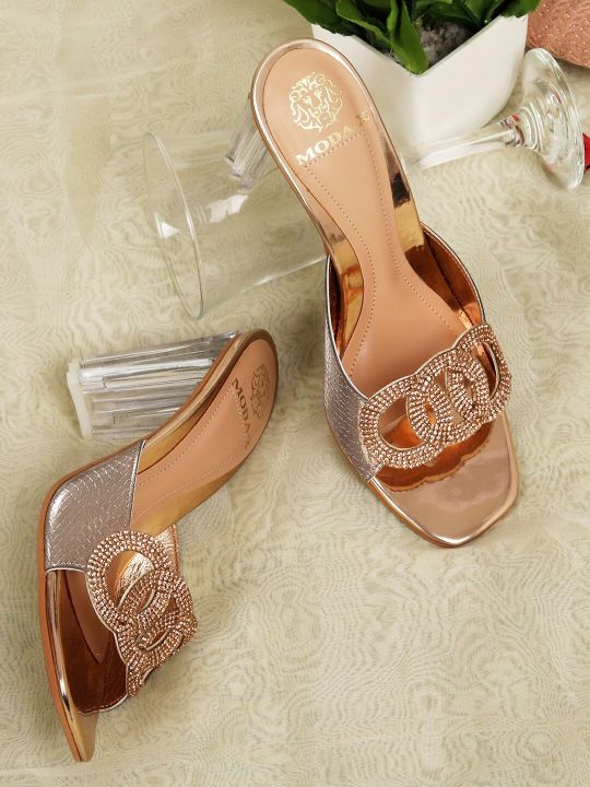 MODA-X Embellished Block Heels