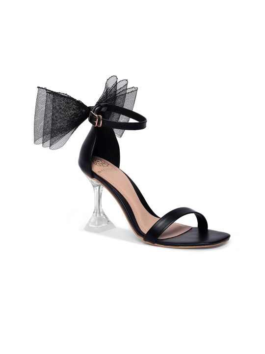 MODA-X Open Toe Heels With Bows