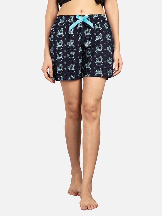 Nite Flite Women Multicoloured Printed Lounge Shorts
