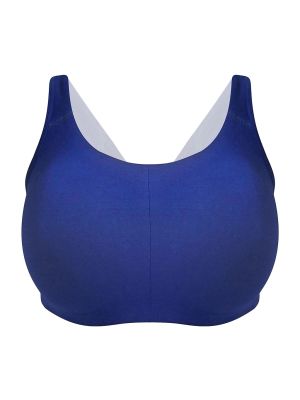 Non-Padded Non-Wired Full Cup Beginners T-shirt Bra in Navy - Cotton