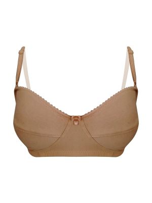 Non-Padded Non-Wired Full Cup Multiway Balconette Bra in Nude Colour - Cotton
