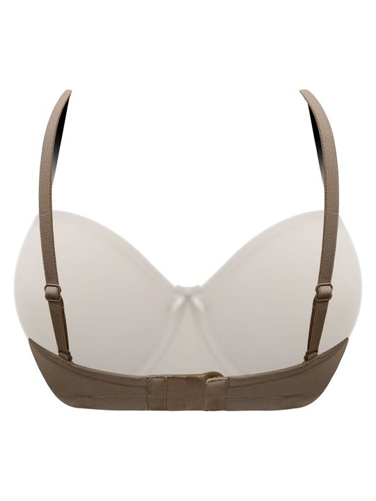 Padded Underwired Full Cup Strapless T-shirt Bra in Nude Colour