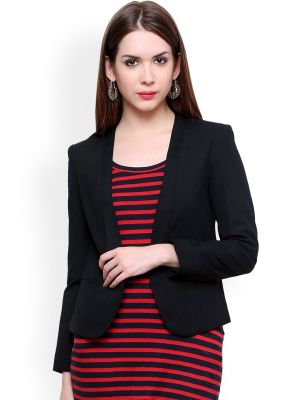 Pannkh Black Tailored Fit Blazer