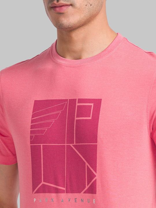 Park Avenue Graphic Printed Round Neck Slim Fit T-shirt