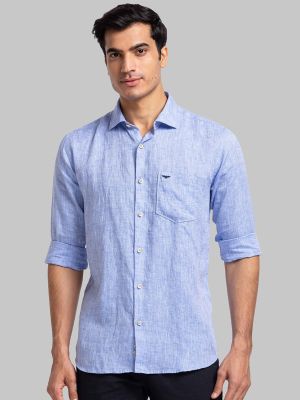 Park Avenue Slim Fit Pure Linen Casual Shirt