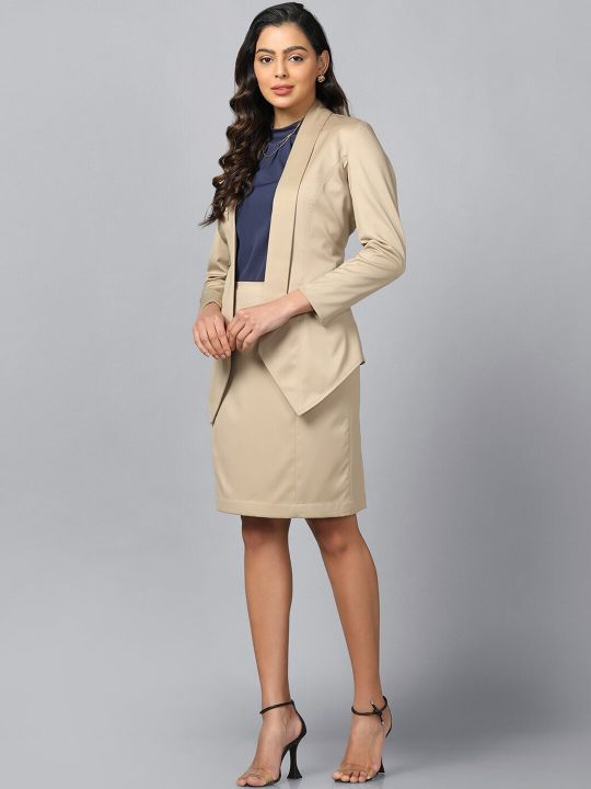 PowerSutra Open-Front Shawl Collar Formal Blazer