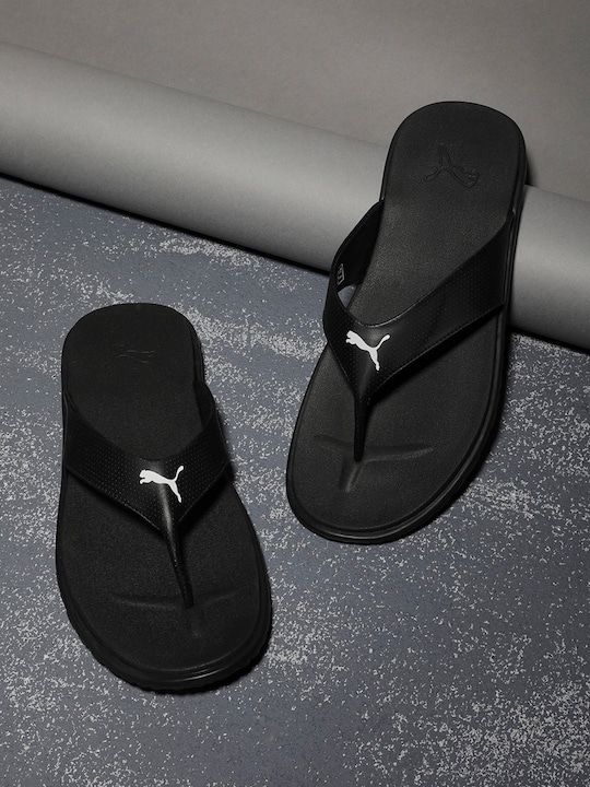 Puma Unisex Black Solid Galaxy Comfort Flip-Flops