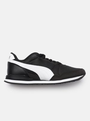 Puma Unisex Black Solid ST Runner v3 Mesh Sneakers